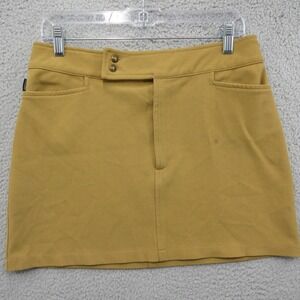 Moschino Jeans Vintage Skirt Womens 10 Brown Tan Made Italy Mini Casual Pockets